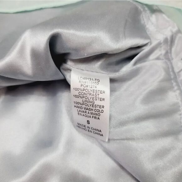 Lush Micro Pleated Tulle Mini Dress in Mint Green/Ivory Size Small - Picture 7 of 8